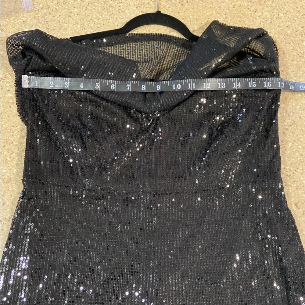NWOT Lulus Power of Love Black Sequin Strapless Jumpsuit - Picture 14 of 14
